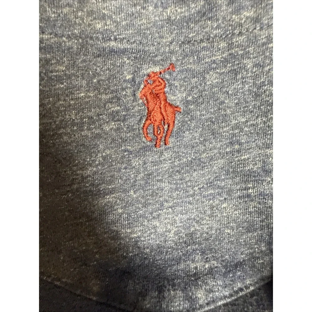 Polo Ralph Lauren Shirt Men's Xl Navy Blue Long Sleeve Crew Neck Red Pony